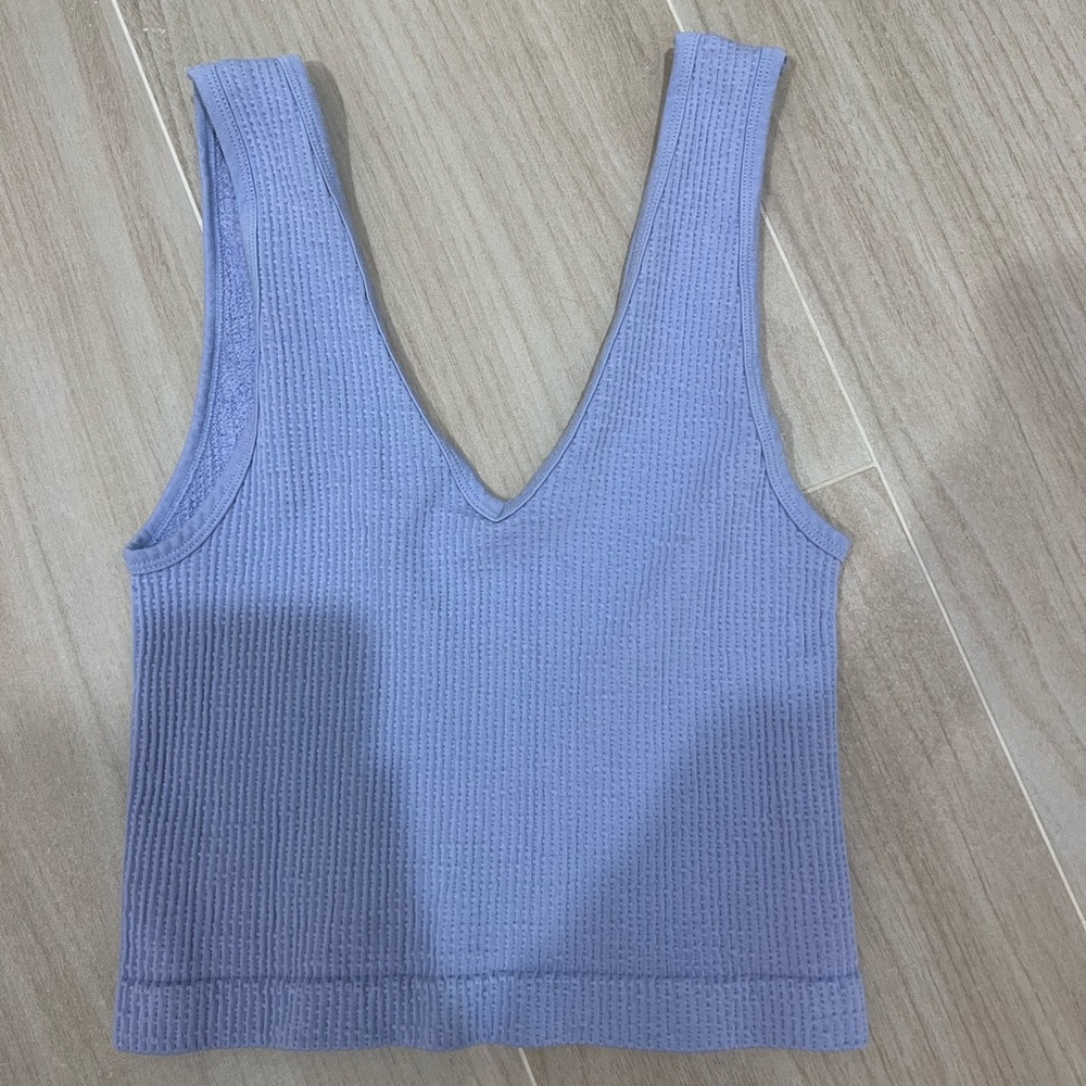 Periwinkle Ribbed Tank Top